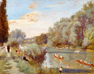 Rowing Boats on a River